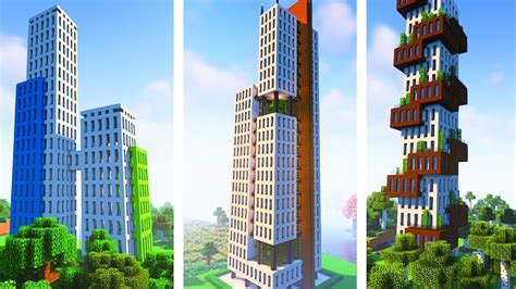 cool minecraft skyscrapers|cool skyscraper roofs for minecraft.